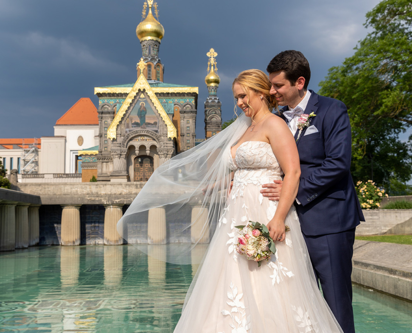 Brautpaar Shooting After Wedding Mathildenhöhe Darmstadt